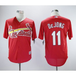 MLB Cardinals 11 Paul DeJong Red Cool Base Men Jersey