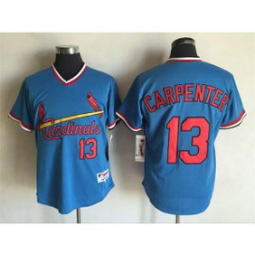 MLB Cardinals 13 Matt Carpenter Blue Men Jersey