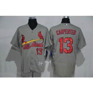 MLB Cardinals 13 Matt Carpenter Grey Flexbase Men Jersey
