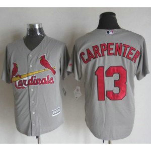 MLB Cardinals 13 Matt Carpenter Grey New Cool Base Men Jersey