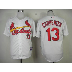 MLB Cardinals 13 Matt Carpenter White Cool Base Men Jersey