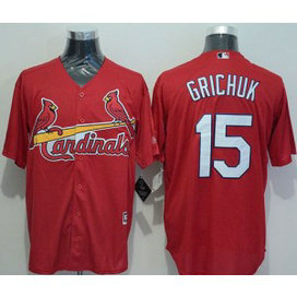 MLB Cardinals 15 Randal Grichuk Red New Cool Base Men Jersey