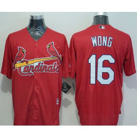 MLB Cardinals 16 Kolten Wong Red New Cool Base Men Jersey