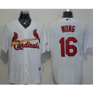 MLB Cardinals 16 Kolten Wong White New Cool Base Men Jersey