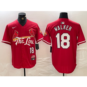 MLB Cardinals 18 Walker Red 2024 City Connect Nike Cool Base Men Jersey