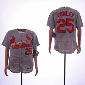 MLB Cardinals 25 Dexter Fowler Gray Flexbase Men Jersey