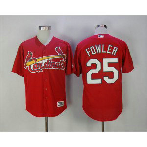 MLB Cardinals 25 Dexter Fowler Red Cool Base Men Jersey