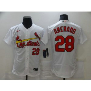 MLB Cardinals 28 Nolan Arenado White Nike Flexbase Men Jersey