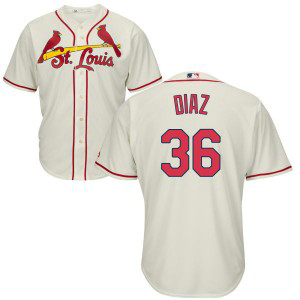 MLB Cardinals 36 Aledmys Diaz Cream Cool Base Men Jersey