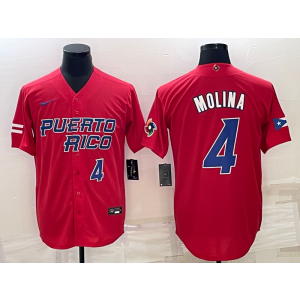 MLB Cardinals 4 Yadier Molina Red 2023 World Series Men Jersey