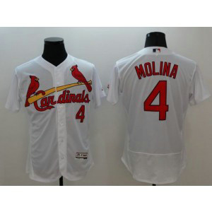 MLB Cardinals 4 Yadier Molina White 2016 New Flexbase Men Jersey