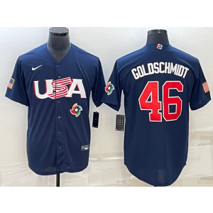 MLB Cardinals 46 Paul Goldschmidt 2023 World Series Cool Base Blue Jersey