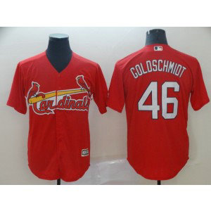 MLB Cardinals 46 Paul Goldschmidt Red Cool Base Men Jersey