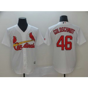 MLB Cardinals 46 Paul Goldschmidt White Cool Base Men Jersey