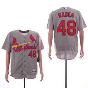 MLB Cardinals 48 Harrison Bader Gray Flexbase Men Jersey