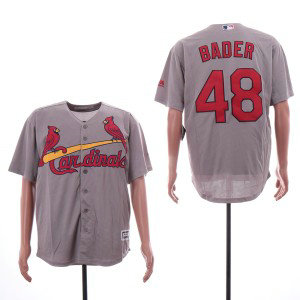 MLB Cardinals 48 Harrison Bader GrayJ CoolBase Men ersey