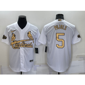 MLB Cardinals 5 Albert Pujols White 2022 All-Star Cool Base Men Jersey