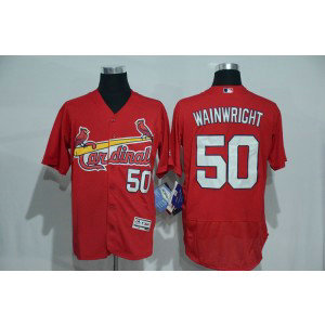 MLB Cardinals 50 Adam Wainwright Red Flexbase Men Jersey