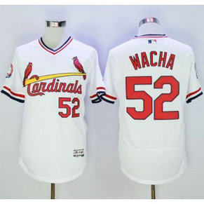 MLB Cardinals 52 Michael Wacha White Flexbase Cooperstown Men Jersey