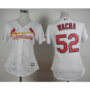 MLB Cardinals 52 Michael Wacha White Home Women Jersey