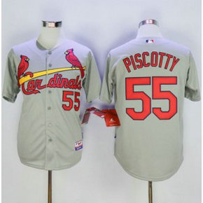 MLB Cardinals 55 Stephen Piscotty Grey Cool Base Men Jersey