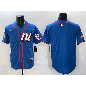 MLB Cardinals Blank Blue National League 2025 All Star Nike Cool Base Men Jersey MLB Cardinals Blank Blue National League 2025 All Star Nike Cool Base Men Jersey