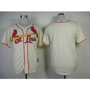 MLB Cardinals Blank Cream Cool Base Men Jersey