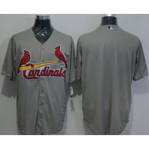 MLB Cardinals Blank Grey New Cool Base Men Jersey