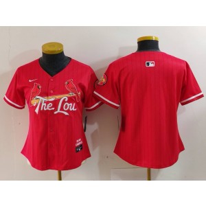 MLB Cardinals Blank Red 2024 City Connect Nike Cool Base Women Jersey