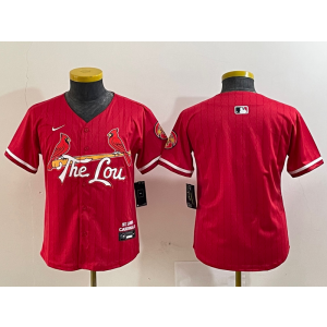 MLB Cardinals Blank Red 2024 City Connect Nike Cool Base Youth Jersey