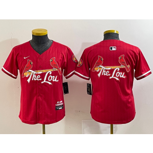 MLB Cardinals Blank Red City Connect Nike Cool Base Youth Jersey