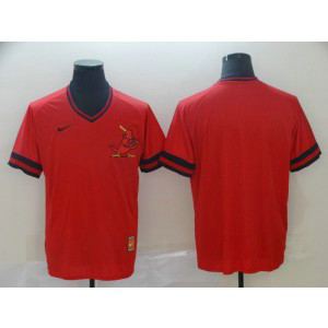 MLB Cardinals Blank Red Nike Cooperstown Collection Legend V-Neck Men Jersey