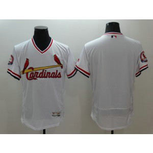 MLB Cardinals Blank White 1985 Throwback Flexbase Men Jersey