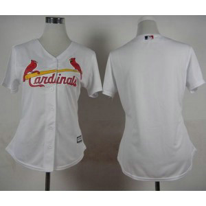 MLB Cardinals Blank White Fashion Women Jersey