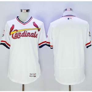 MLB Cardinals Blank White Flexbase Cooperstown Men Jersey