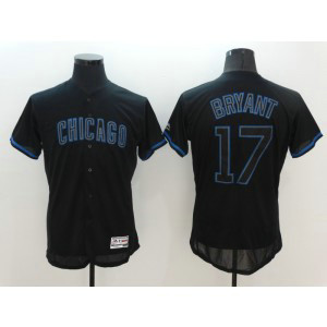 MLB Chicago Cubs 17 Bryant Black Flexbase Men Jersey