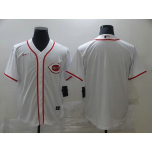 MLB Cincinnati Reds Blank White Cool Base Men Jersey