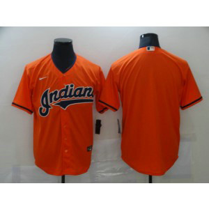 MLB Cleveland Indians Orange Blank Nike Cool Base Men Jersey