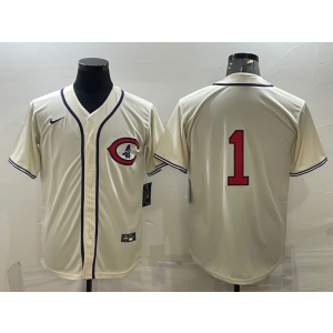 MLB Cubs 1 Cream 2022 Field of Dreams Nike Cool Base Men Jersey