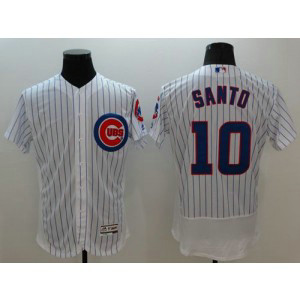 MLB Cubs 10 Ron Santo White 2016 New Flexbase Men Jersey