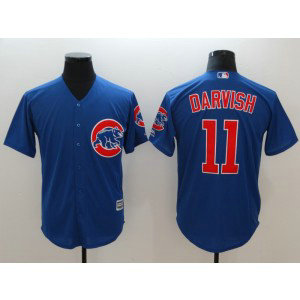 MLB Cubs 11 Yu Darvish Royal Blue Flex Base Men Jersey