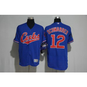 MLB Cubs 12 Kyle Schwarber Blue Flexbase 1994 Turn Back The Clock Men Jersey