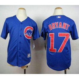 MLB Cubs 17 Kris Bryant Blue New Cool Base Youth Jersey