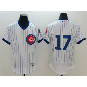MLB Cubs 17 Kris Bryant White Cooperstown Flexbase Men Jersey