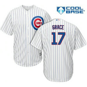 MLB Cubs 17 Mark Grace White Cool Base Men Jersey