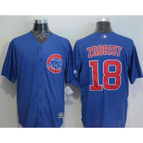 MLB Cubs 18 Ben Zobrist Blue New Cool Base Men Jersey