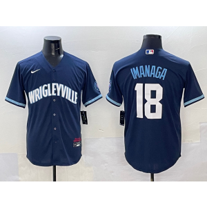 MLB Cubs 18 Imanaga Navy Nike Cool Base Men Jersey