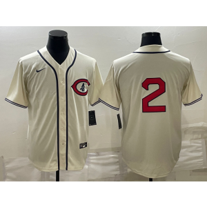 MLB Cubs 2 Cream 2022 Field of Dreams Nike Cool Base Men Jersey