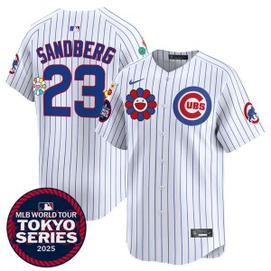 MLB Cubs 23 Ryne Sandberg White 2025 Tokyo Series Nike Cool Base Men Jersey