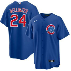 MLB Cubs 24 Cody Bellinger Blue Nike Cool Base Men Jersey
